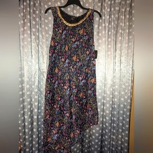 ANA & ROSE Sleeveless Hi-Lo Maxi Cover-Up/Dress OS Plus